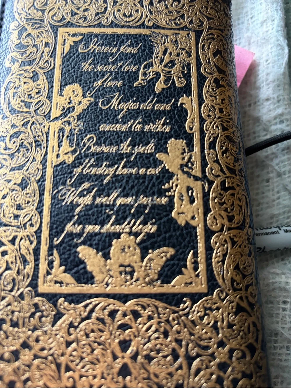 Book of Secret Love Spells and Potions - Black & Gold Wallet